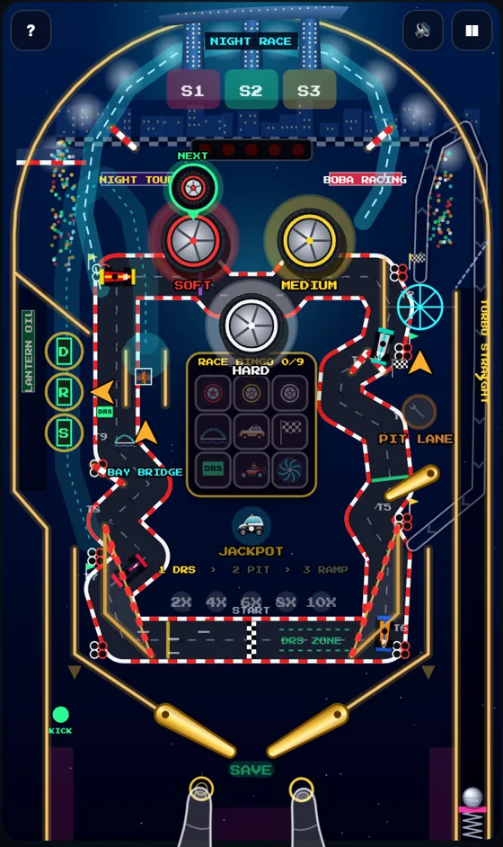 Singapore Night Race pinball table