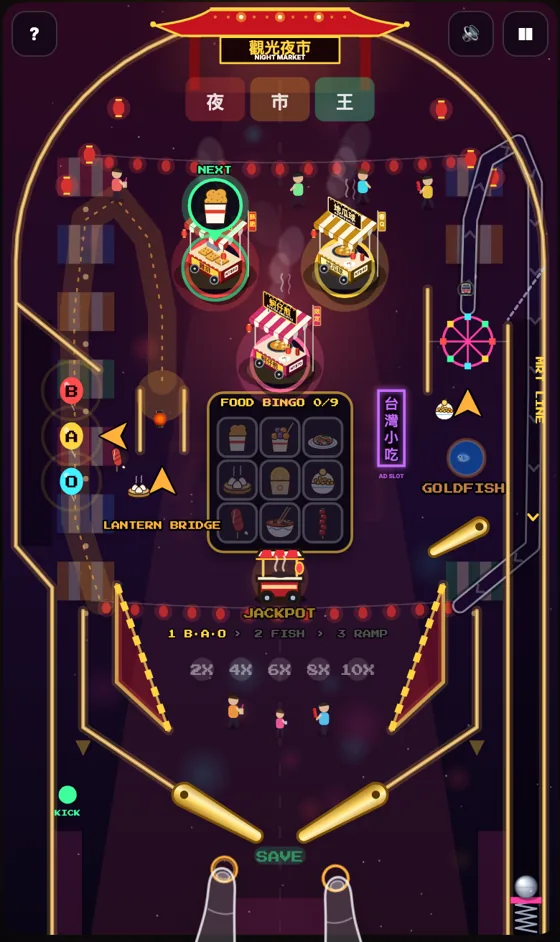 Taipei Night Market pinball table